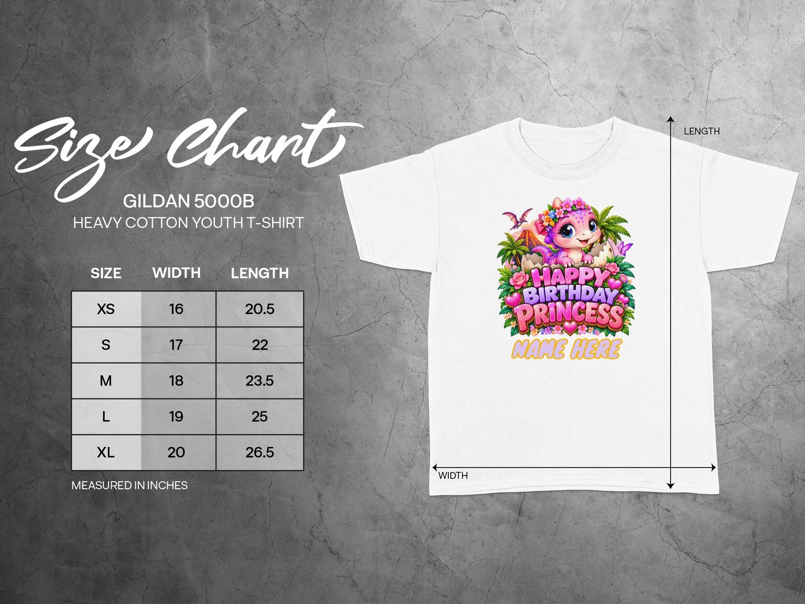 Custom Dinosaur Princess Birthday T-Shirt - Image 5