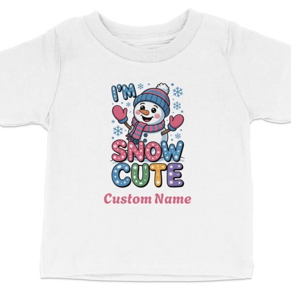 Custom Cute Snowman T-Shirt | Personalized Winter Tee