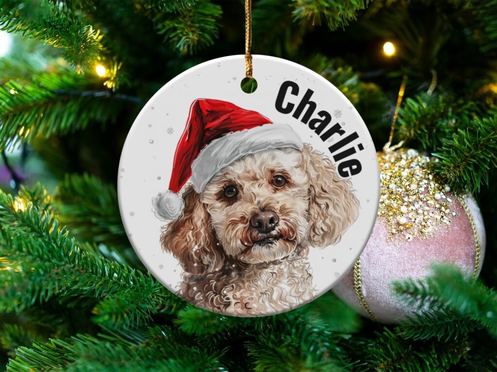 Personalized Doodle Dog Christmas Ornament