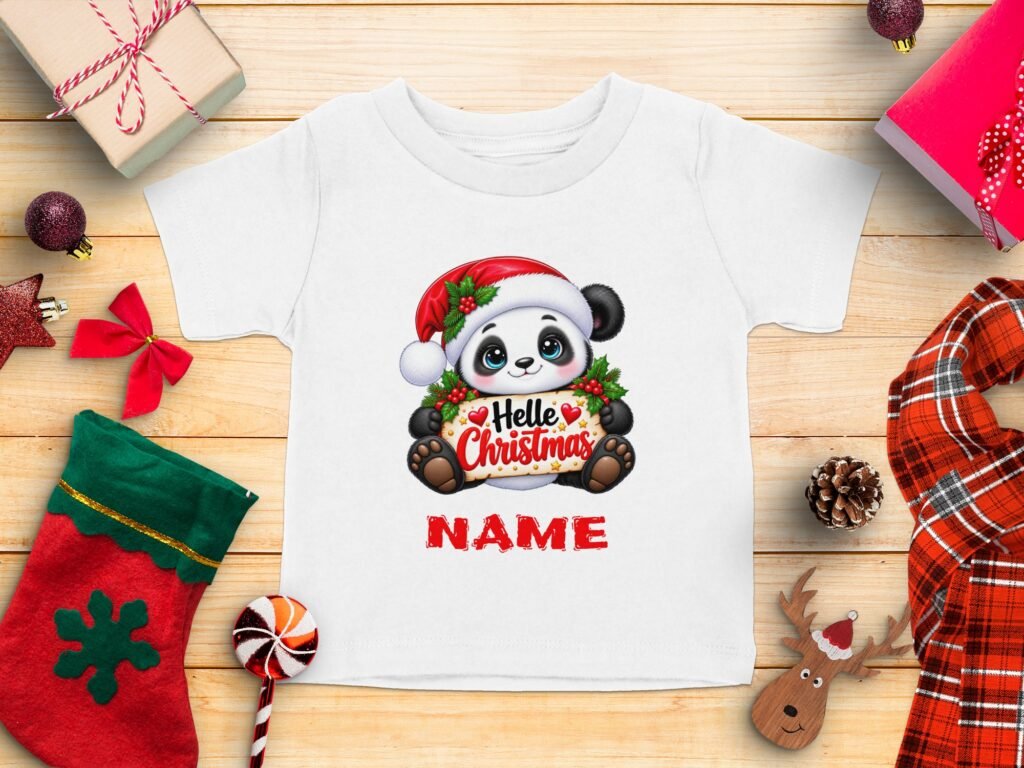 Hello Christmas Panda Tee