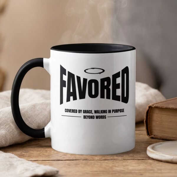 Favored Covered by Grace Christian Coffee Mug
