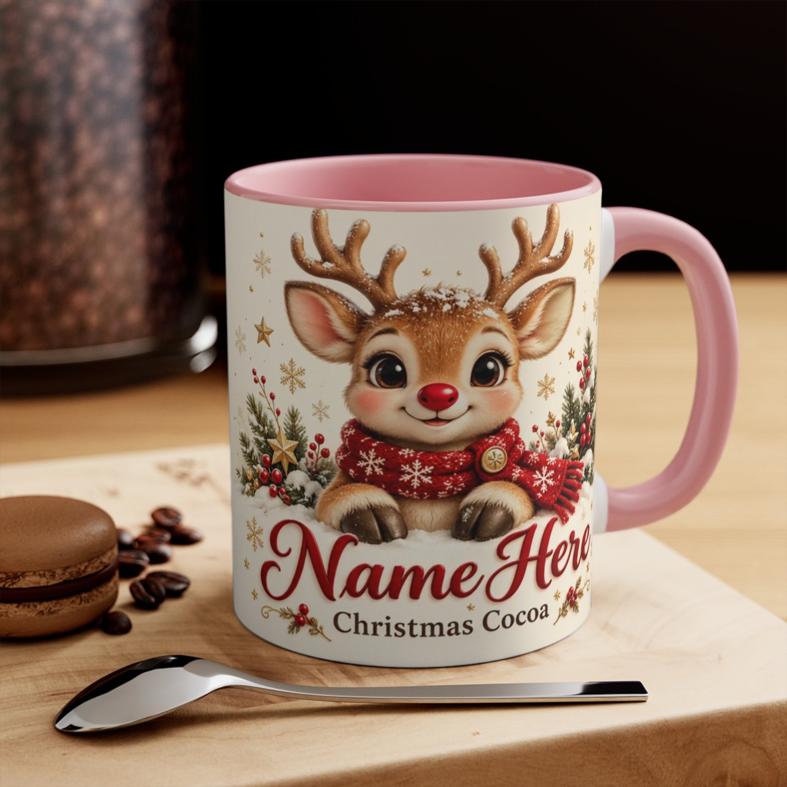 Personalized Reindeer Christmas Cocoa Mug - Image 12
