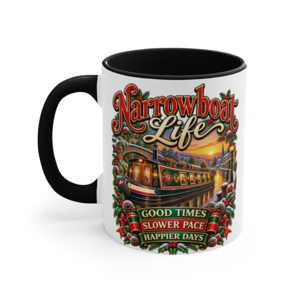 Narrowboat Life Winter Canal Mug