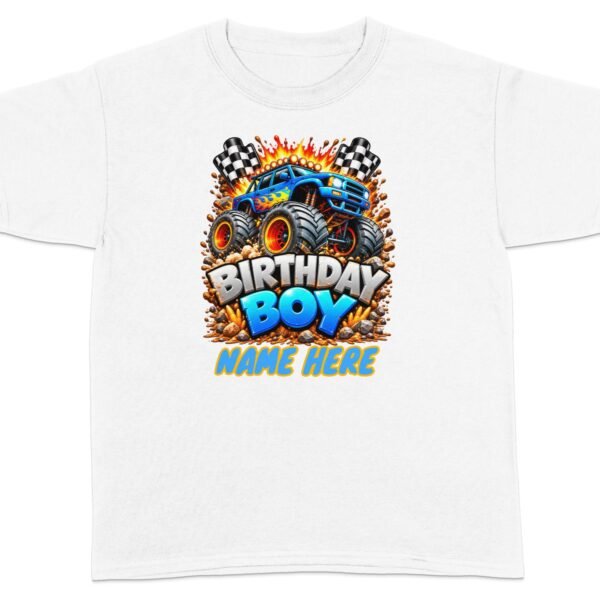 Monster Truck Birthday Boy Graphic T-Shirt