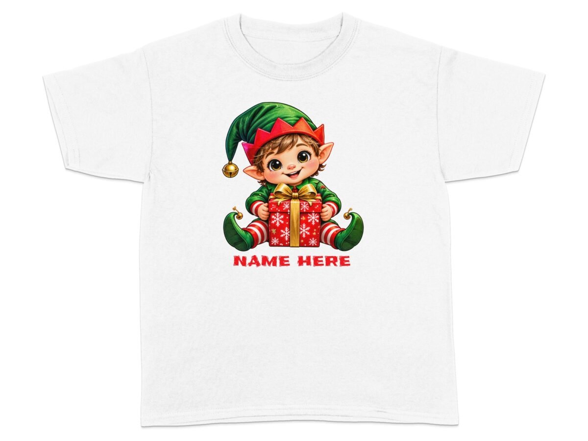 Personalized Cute Christmas Elf T-Shirt
