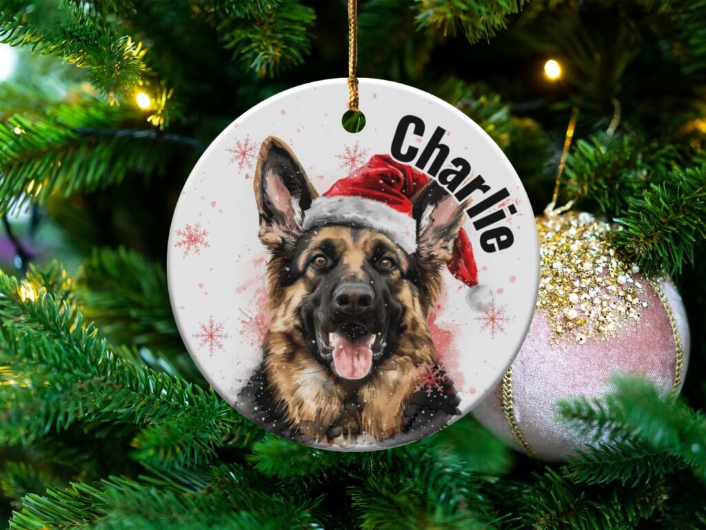 Personalized German Shepherd Christmas Ornament
