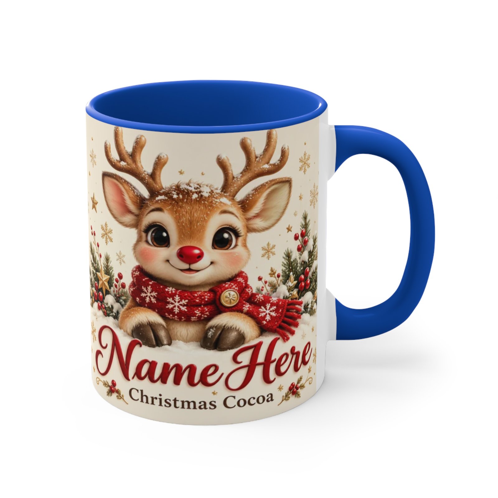Personalized Reindeer Christmas Cocoa Mug - Image 6