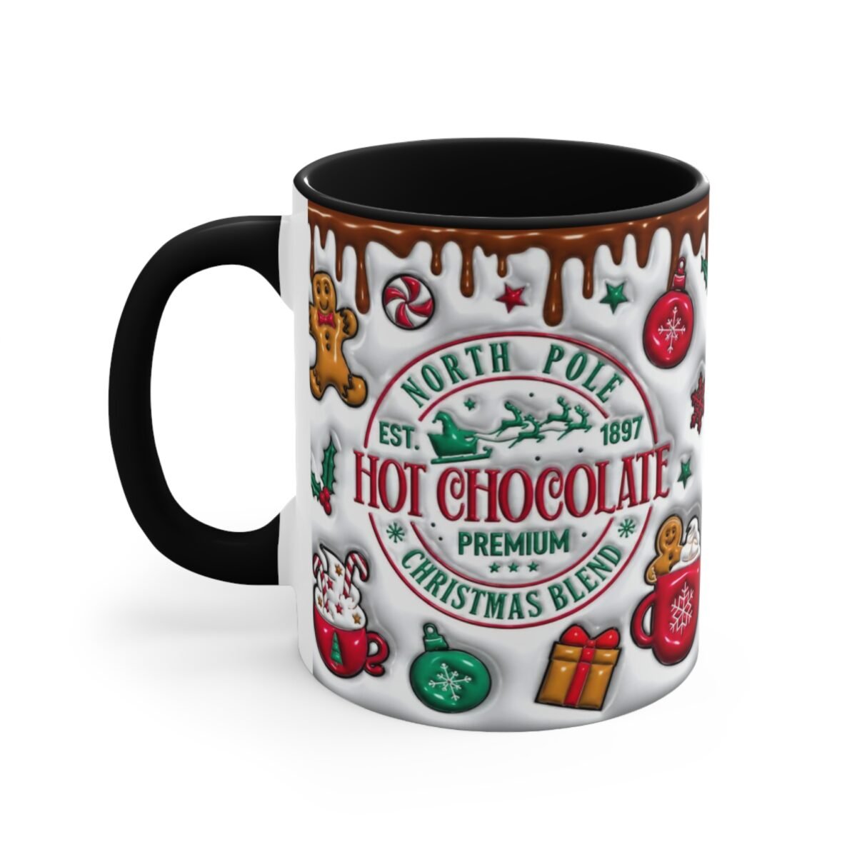 Vintage North Pole Hot Chocolate Christmas Mug