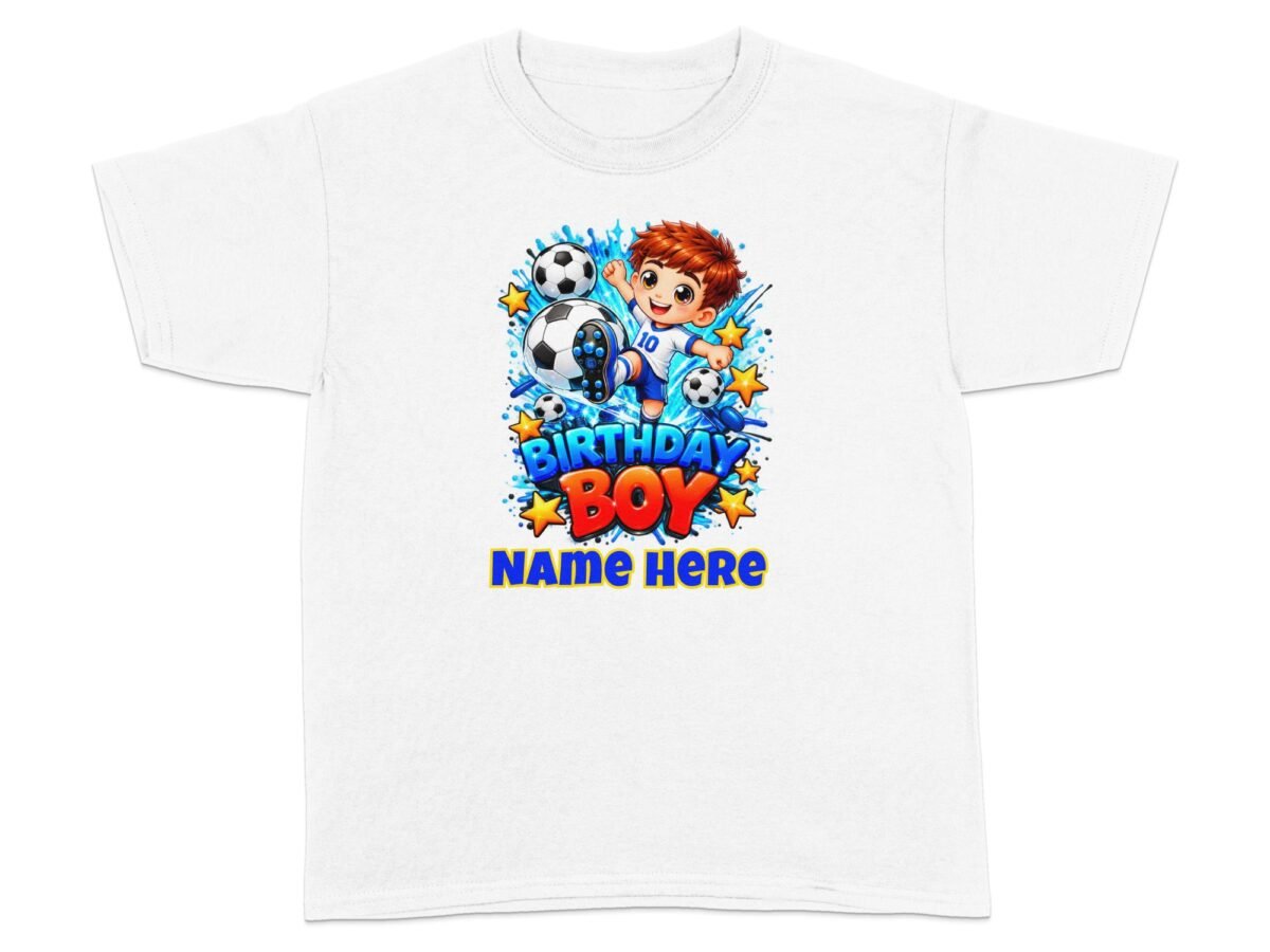 Personalized Soccer Birthday Boy T-Shirt
