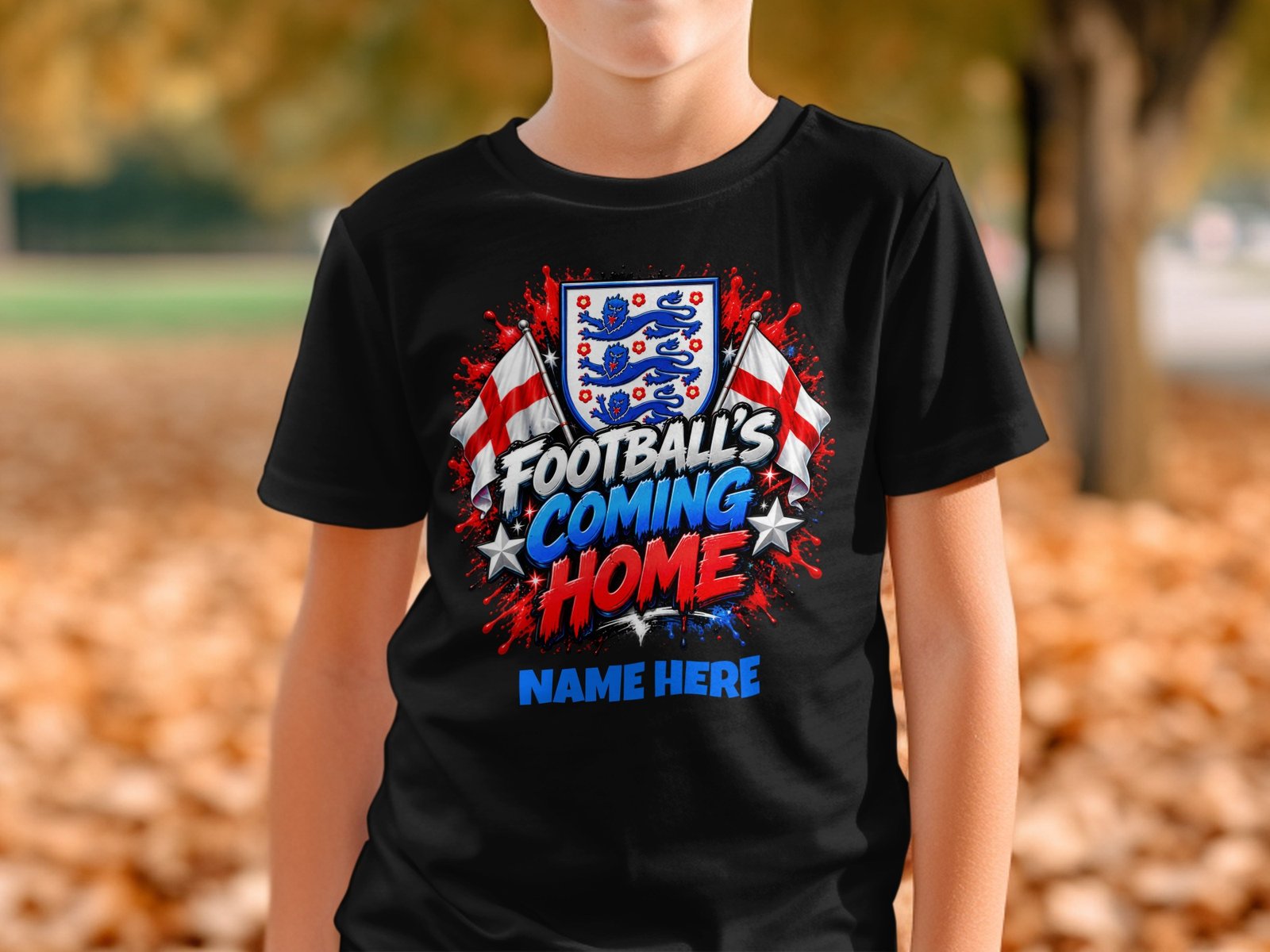 Custom England Football Coming Home T-Shirt - Image 3