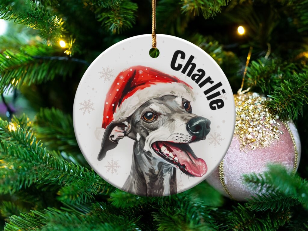 Personalized Italian Greyhound Christmas Ornament
