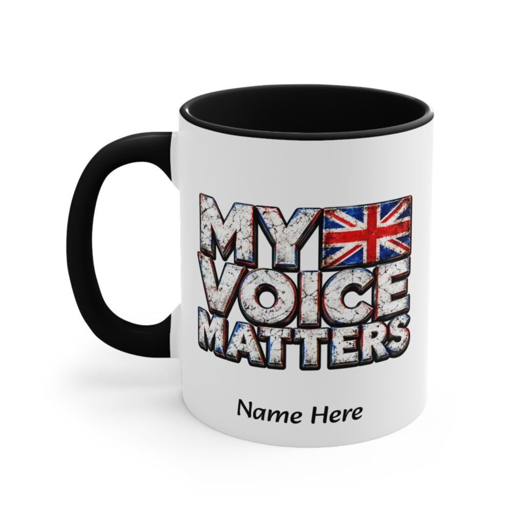My Voice Matters Union Jack British Mug