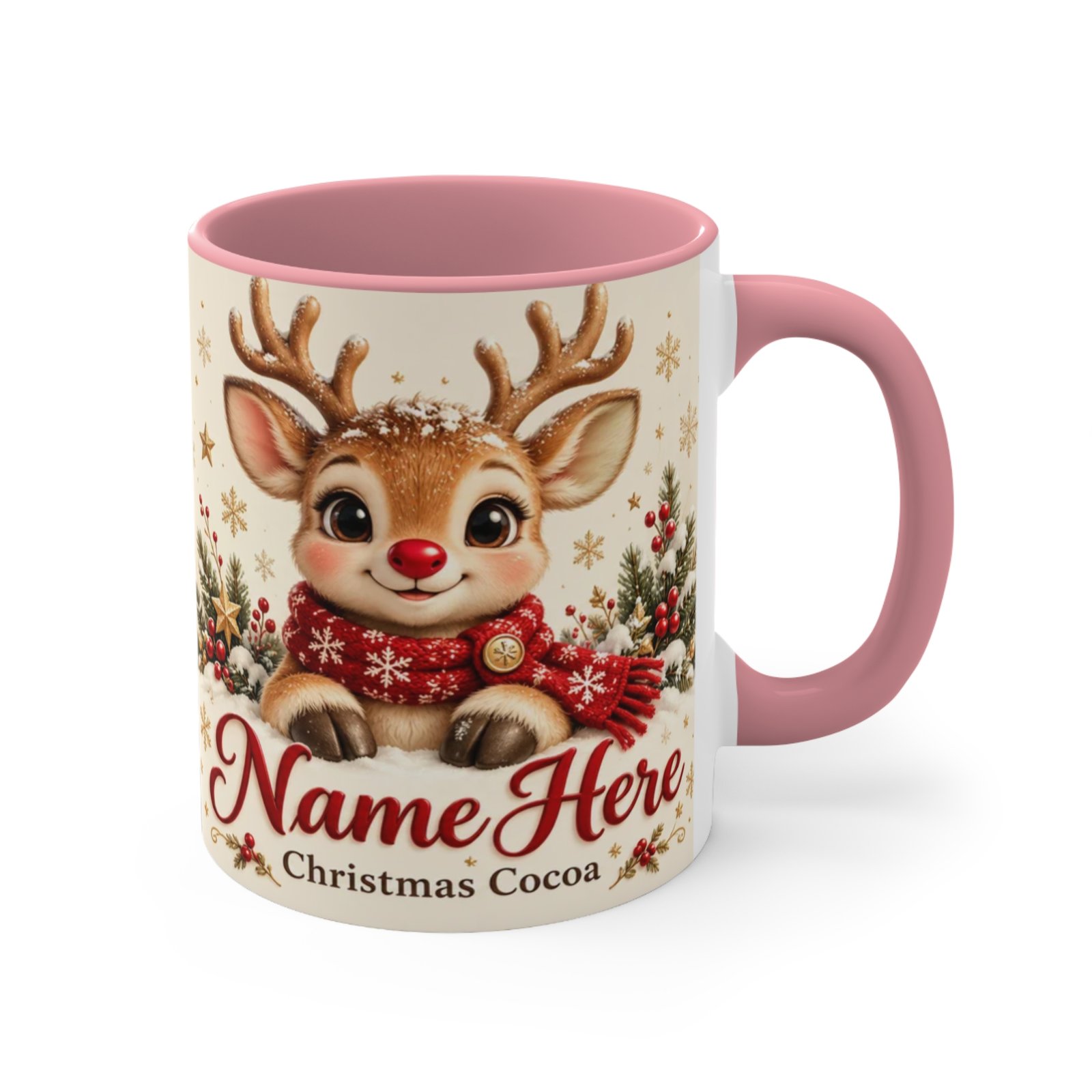Personalized Reindeer Christmas Cocoa Mug - Image 7