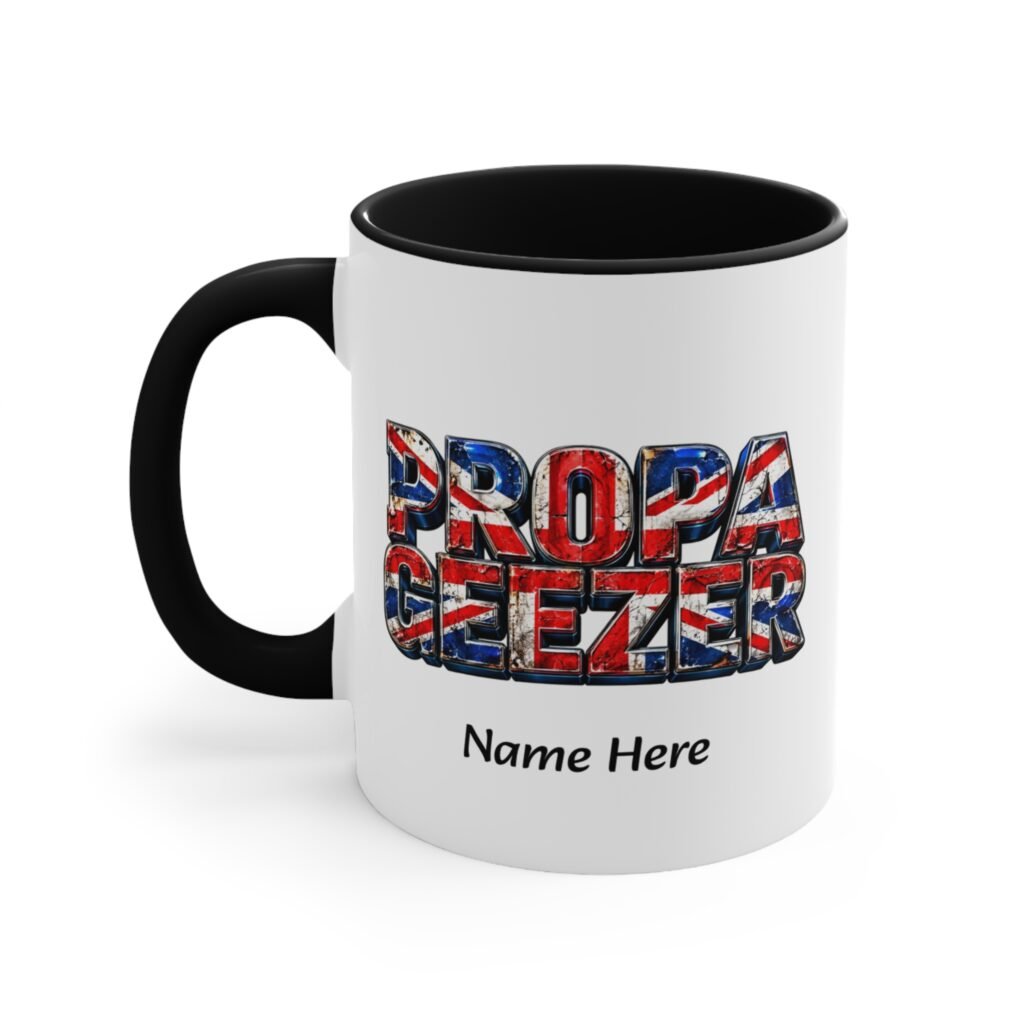 Personalised Propa Geezer British Mug