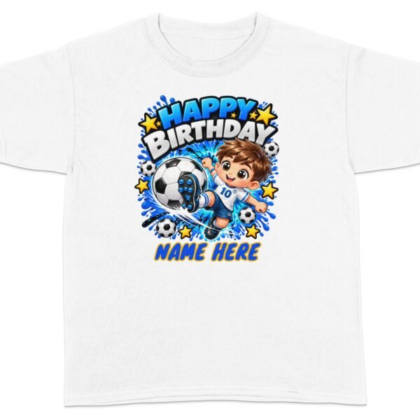 Personalized Kids Soccer Birthday T-Shirt